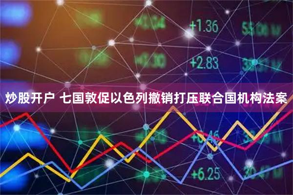 炒股开户 七国敦促以色列撤销打压联合国机构法案
