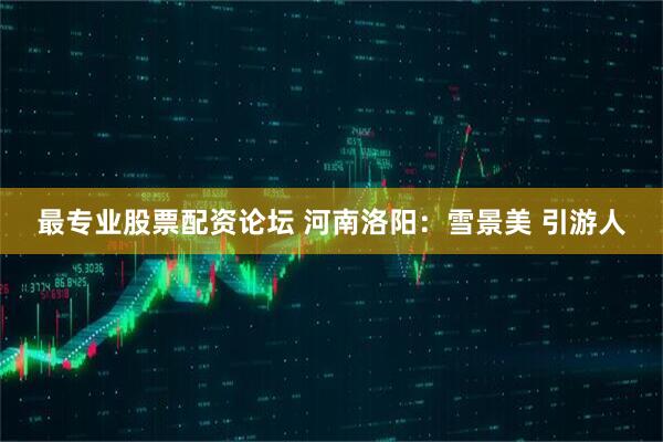 最专业股票配资论坛 河南洛阳：雪景美 引游人