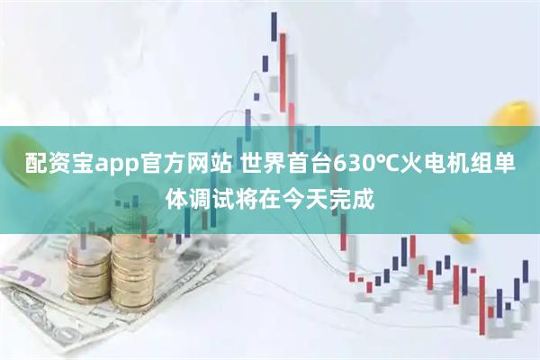 配资宝app官方网站 世界首台630℃火电机组单体调试将在今天完成